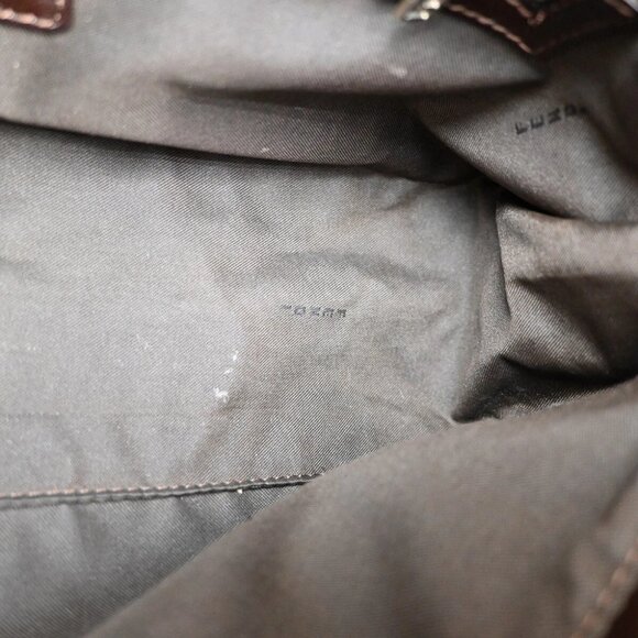 FENDI Logo Zucca Pattern Shoulder Hand Bag Canvas Leather Brown Gold - Picture 11 of 16